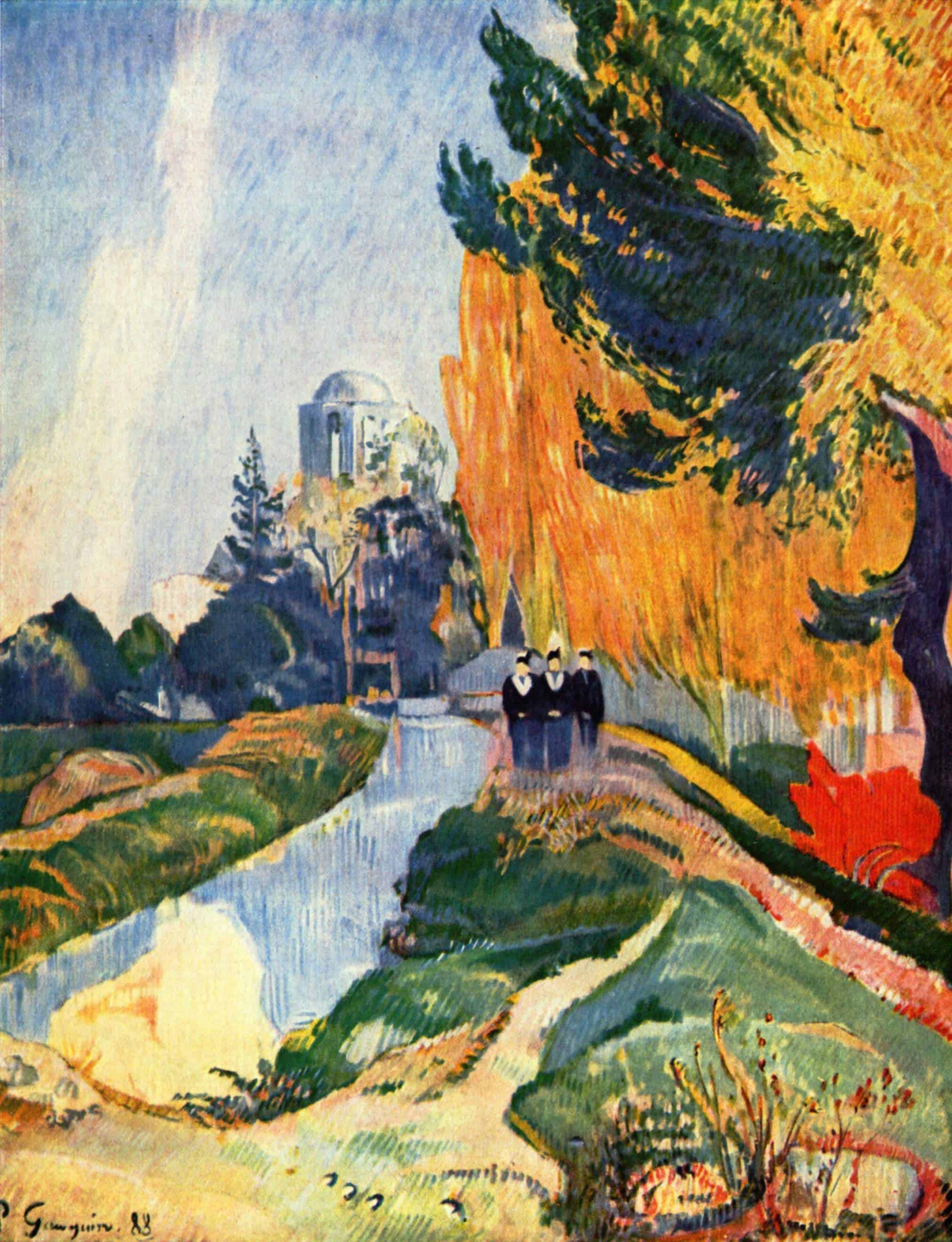 Les Alyscamps by Paul Gauguin. Oil on canvas, November 1, 1888.