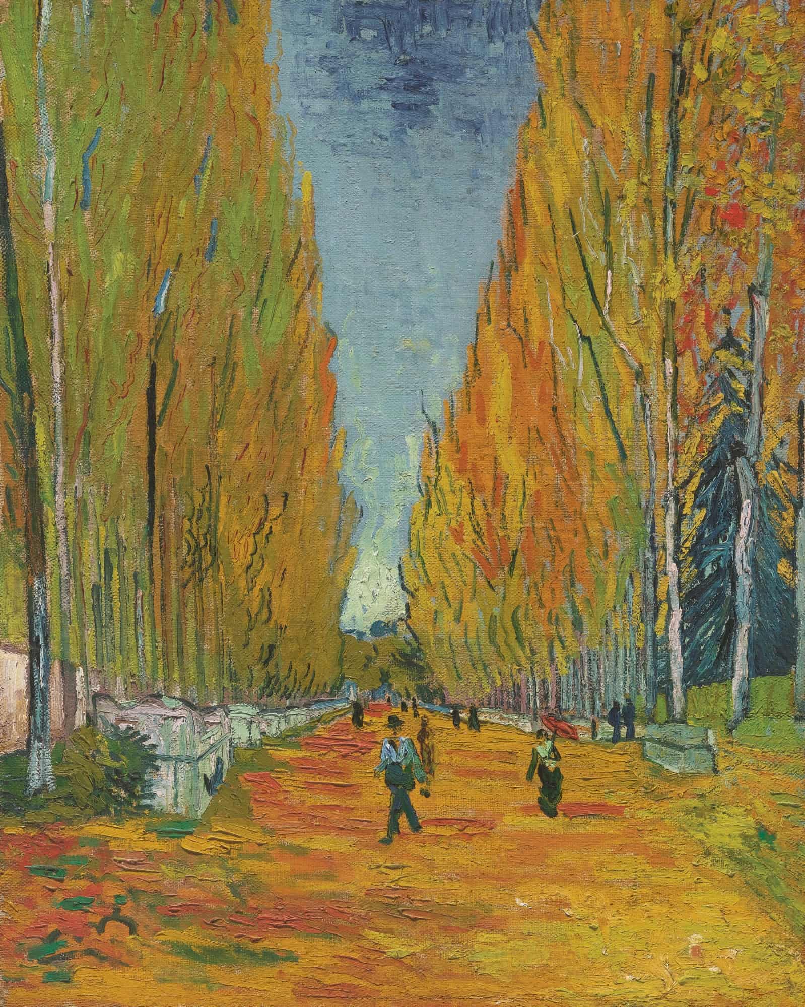 Les Alyscamps by Vincent Van Gogh. Oil on canvas, November 1, 1888.