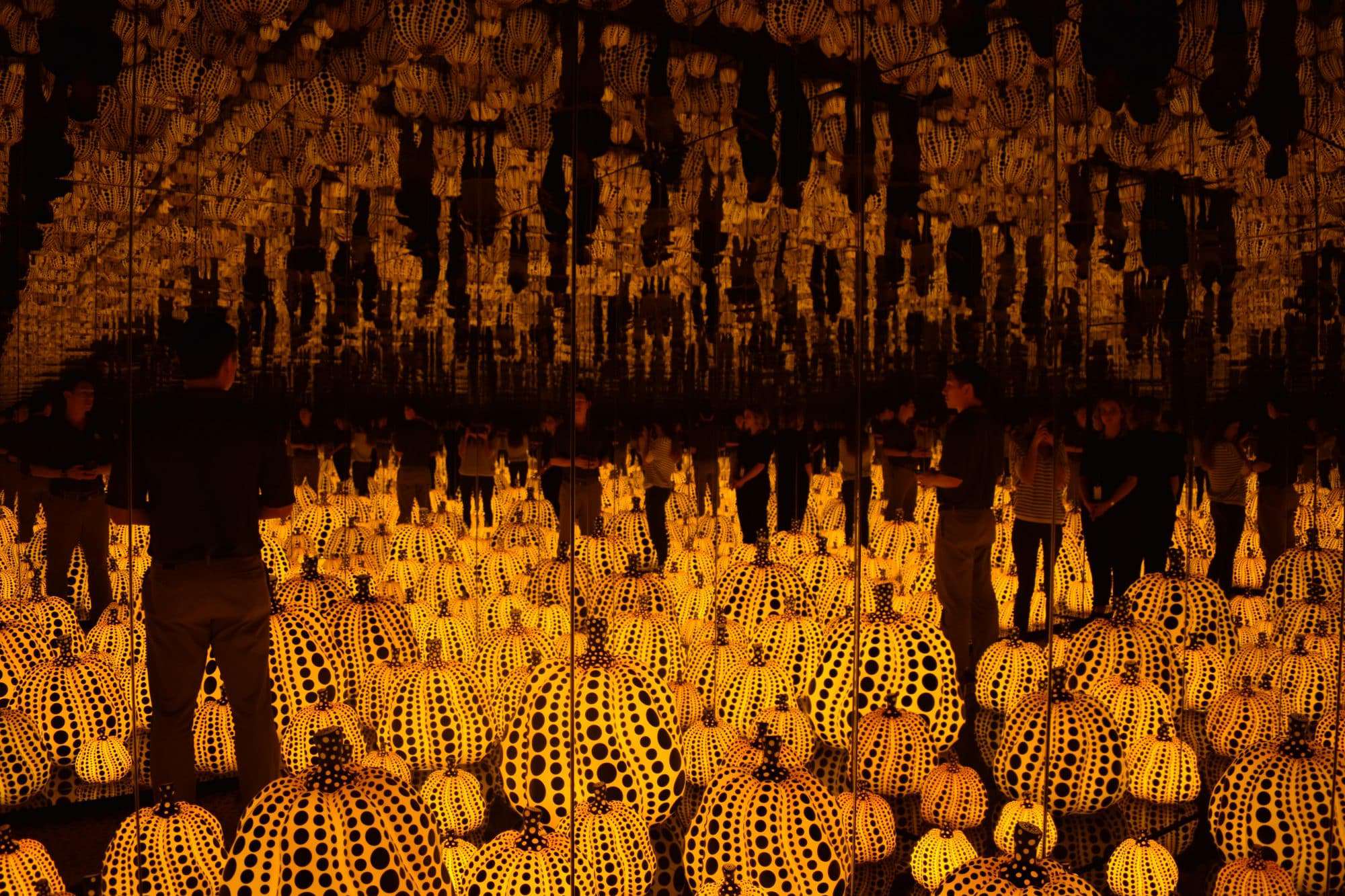 "All of the Eternal Love I Have for Pumpkins" by Yayoi Kusama at the Dallas Museum of Art. Photo by Vivian Farmer.
