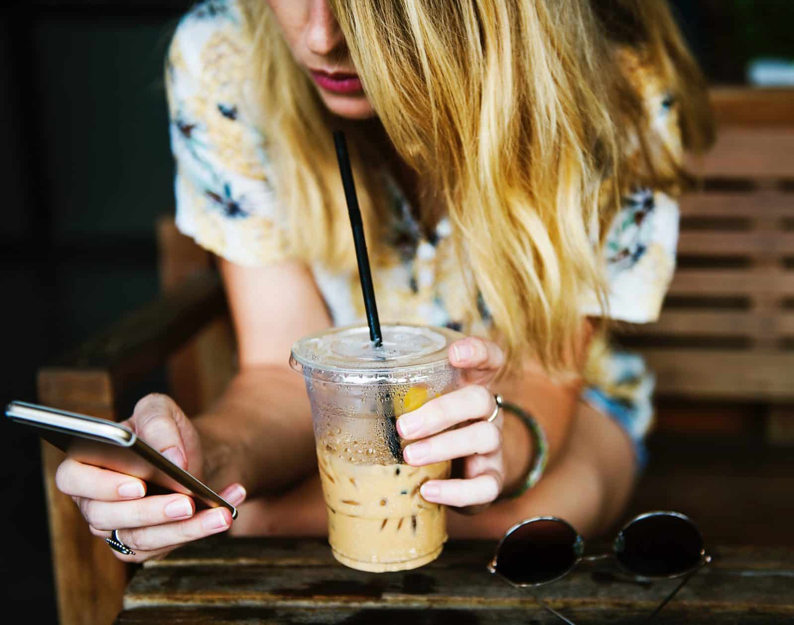 Photo by rawpixel.com on Unsplash. Coffee, phone, app, cell phone