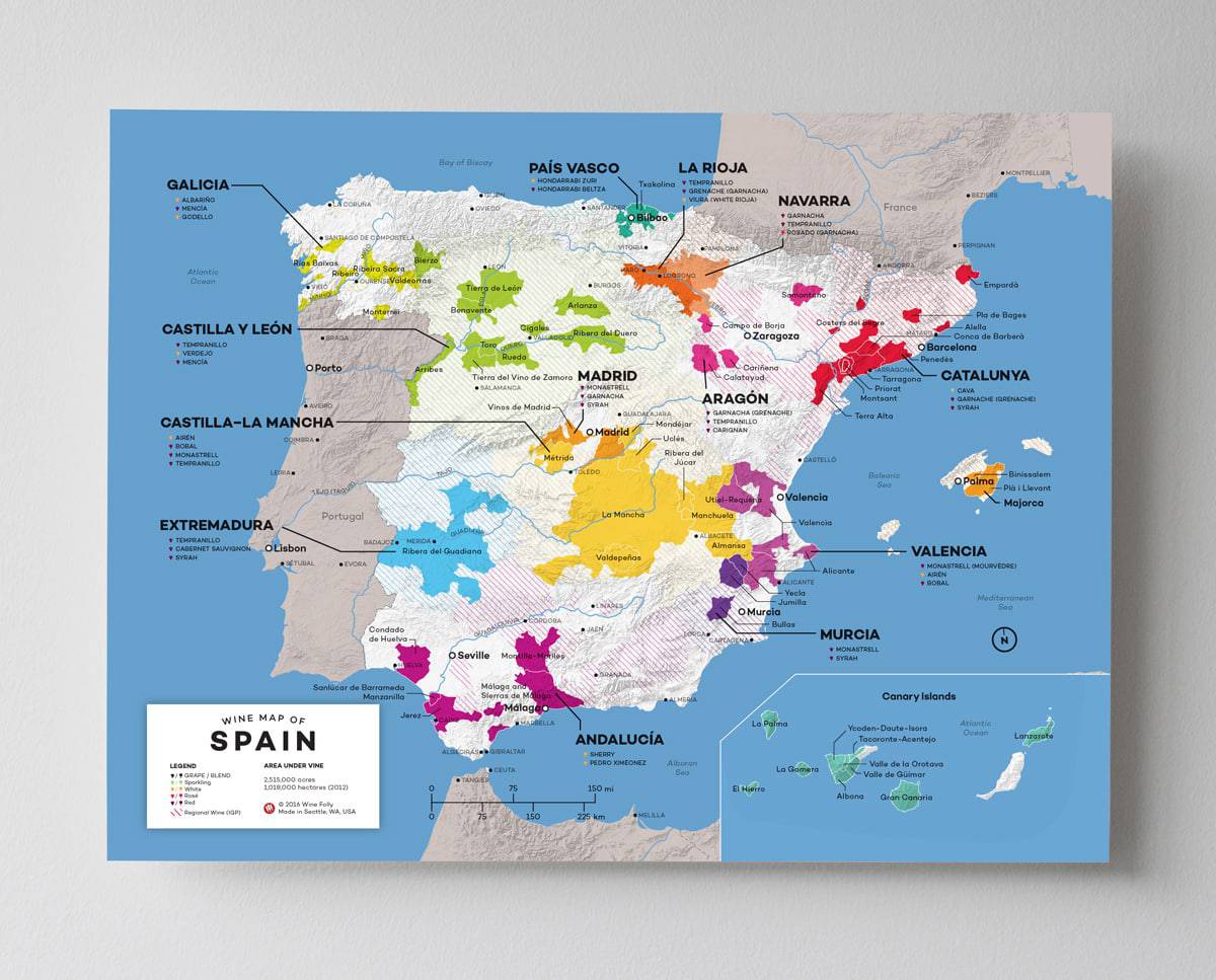 Wine map of Spain by Wine Folly