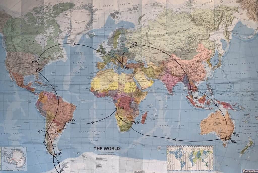 Map of the world.