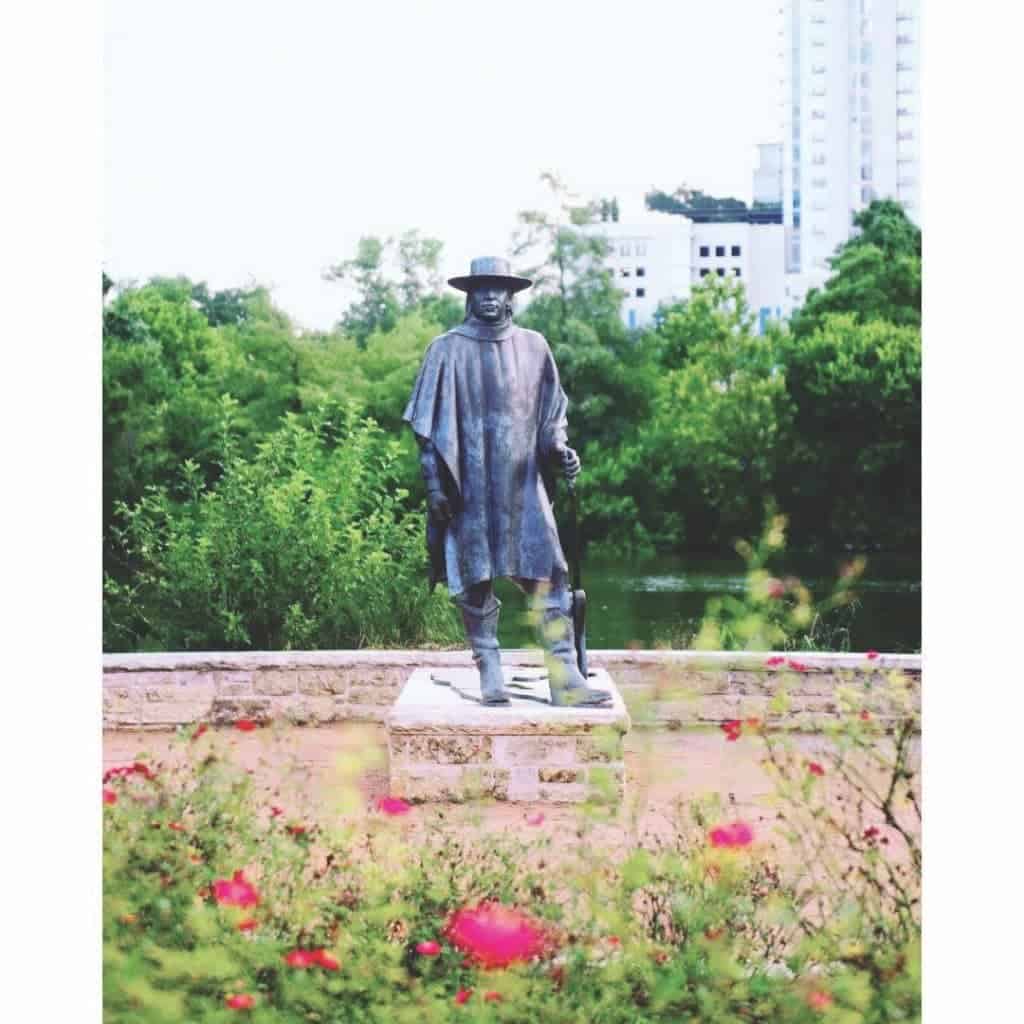 Stevie Ray Vaughan Statue.
