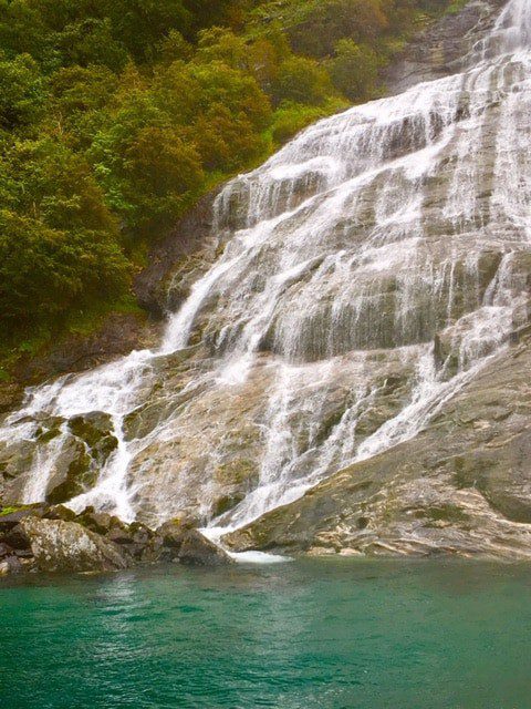 Geiranger Fjord Waterfall.