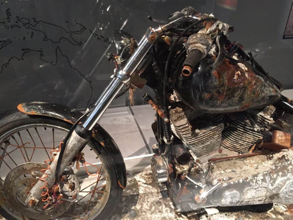 Motorcycle that floated from Japan to Canada after the 2011 tsunami. 