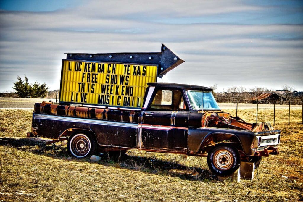 A truck in Luckenbach