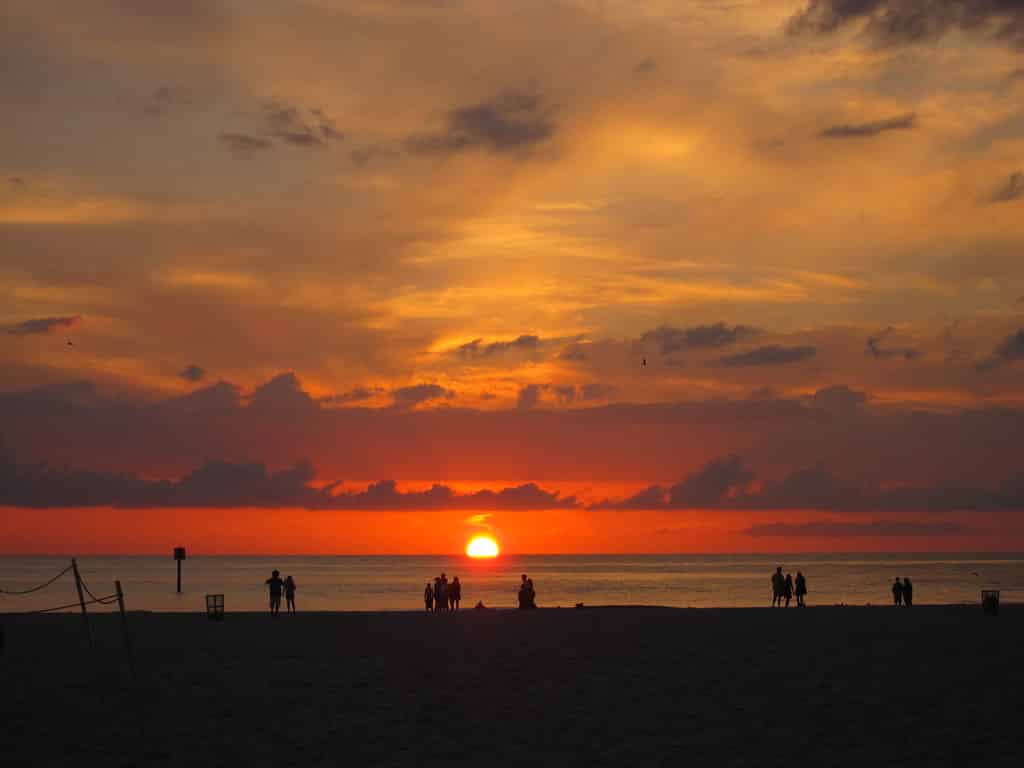 Photo of Clearwater Beach at Sunset.