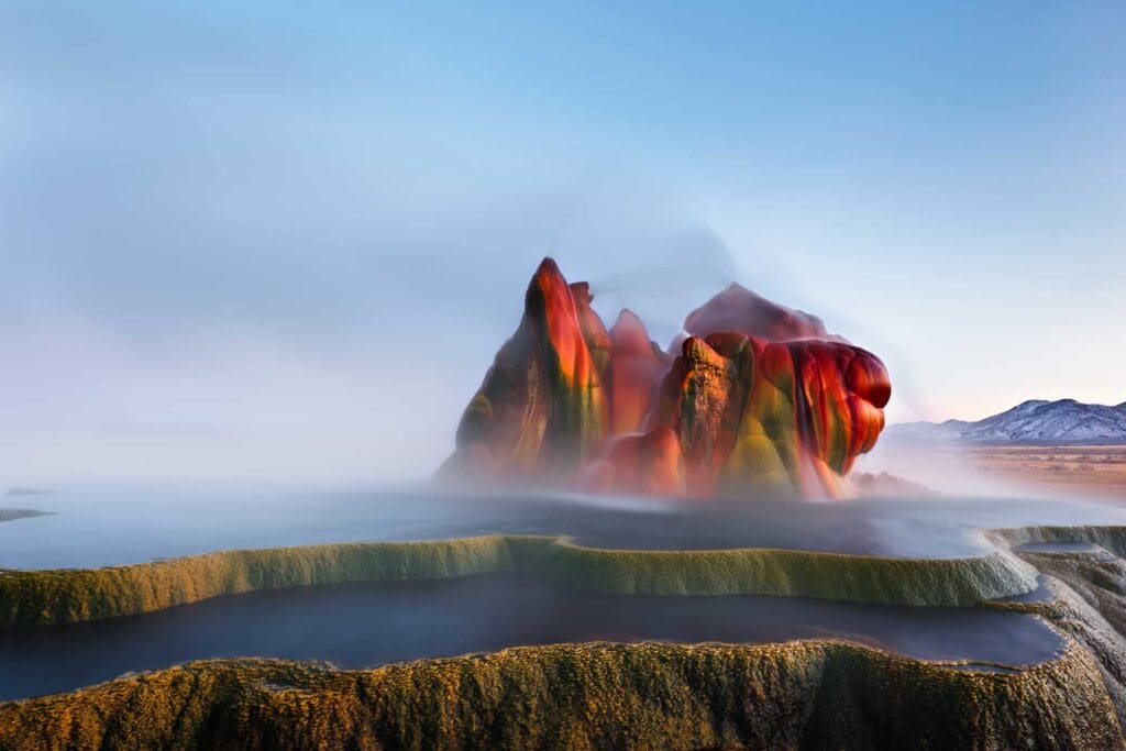 Fly Geyser in Black Rock Desert