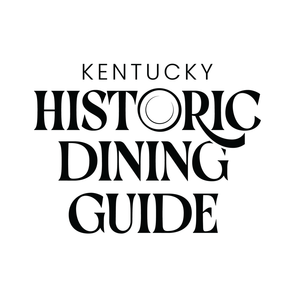 Text logo reads: Kentucky Historic Dining Guide in bold, elegant capital letters. The word Historic features a circular design in the letter O.